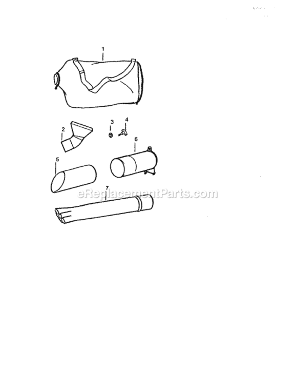 Page C Diagram and Parts List for 358794340  Craftsman Leaf Blower / Vacuum