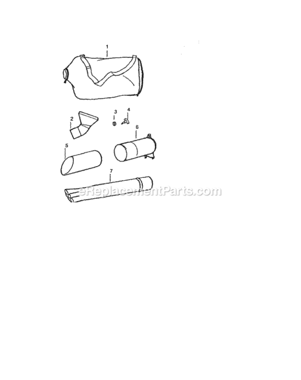 Page C Diagram and Parts List for 358794550  Craftsman Leaf Blower / Vacuum