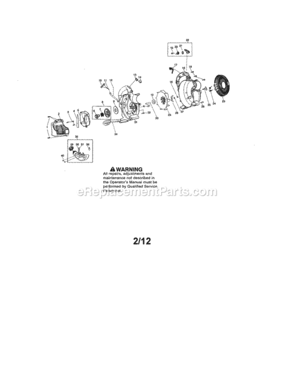 Page A Diagram and Parts List for 358794702  Craftsman Leaf Blower / Vacuum