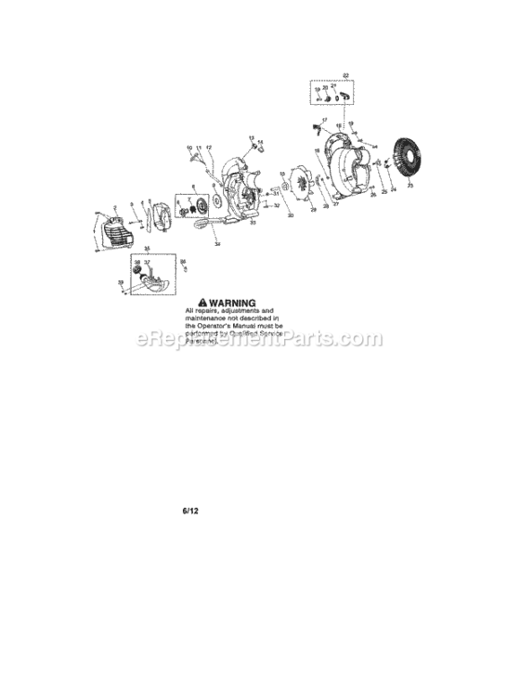 Page A Diagram and Parts List for 358794703  Craftsman Leaf Blower / Vacuum