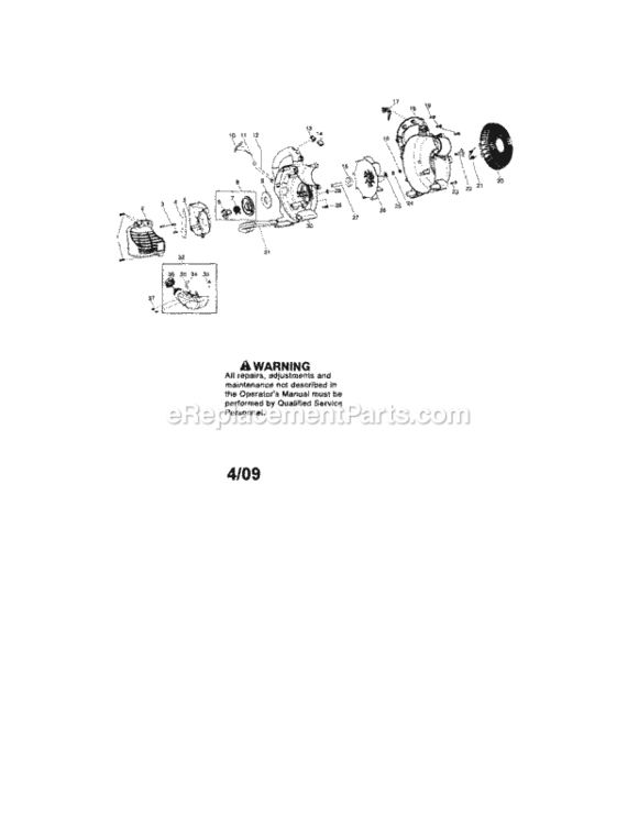 Page A Diagram and Parts List for 358794731  Craftsman Leaf Blower / Vacuum