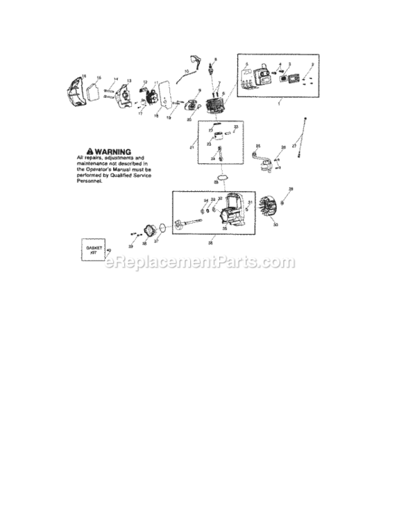 Page B Diagram and Parts List for 358794760  Craftsman Leaf Blower / Vacuum