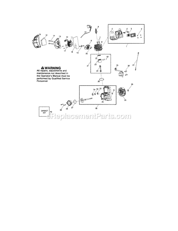 Page B Diagram and Parts List for 358794761  Craftsman Leaf Blower / Vacuum