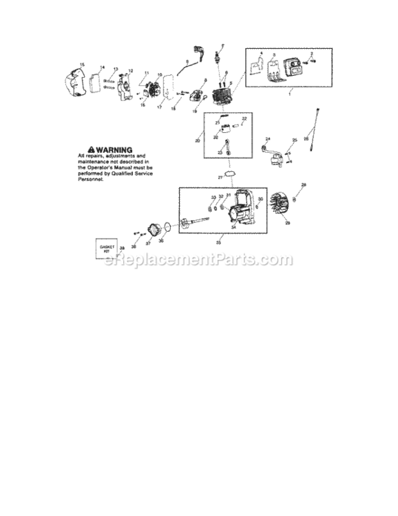 Page B Diagram and Parts List for 358794764  Craftsman Leaf Blower / Vacuum