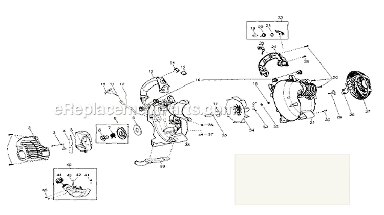 ScrollHandleFuel Tank Diagram and Parts List for 358794770  Craftsman Leaf Blower / Vacuum