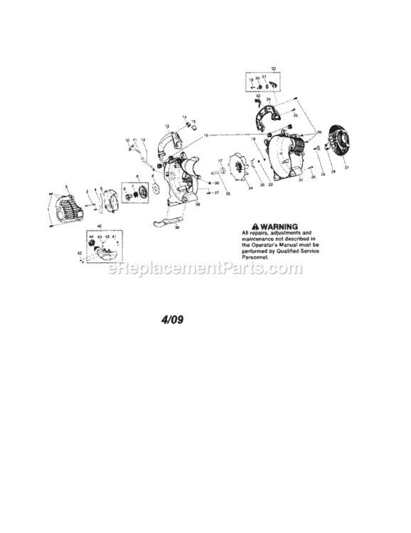 Page A Diagram and Parts List for 358794771  Craftsman Leaf Blower / Vacuum