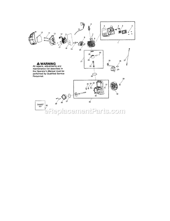 Page B Diagram and Parts List for 358794771  Craftsman Leaf Blower / Vacuum