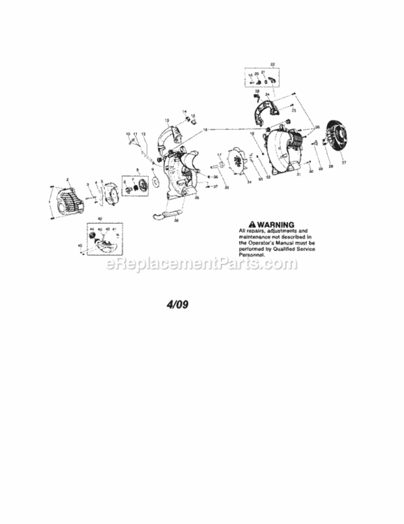 Page A Diagram and Parts List for 358794772  Craftsman Leaf Blower / Vacuum