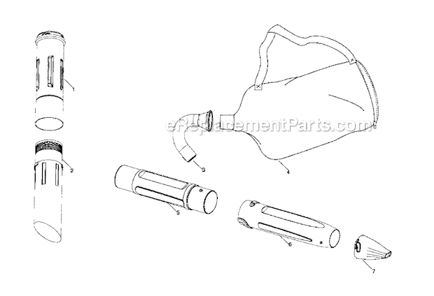 Page C Diagram and Parts List for 358794773  Craftsman Leaf Blower / Vacuum