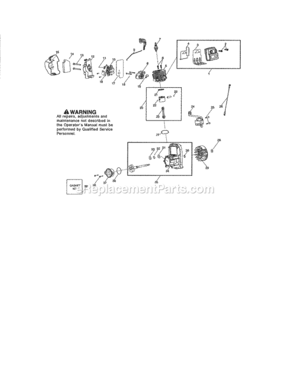 Page B Diagram and Parts List for 358794781  Craftsman Leaf Blower / Vacuum
