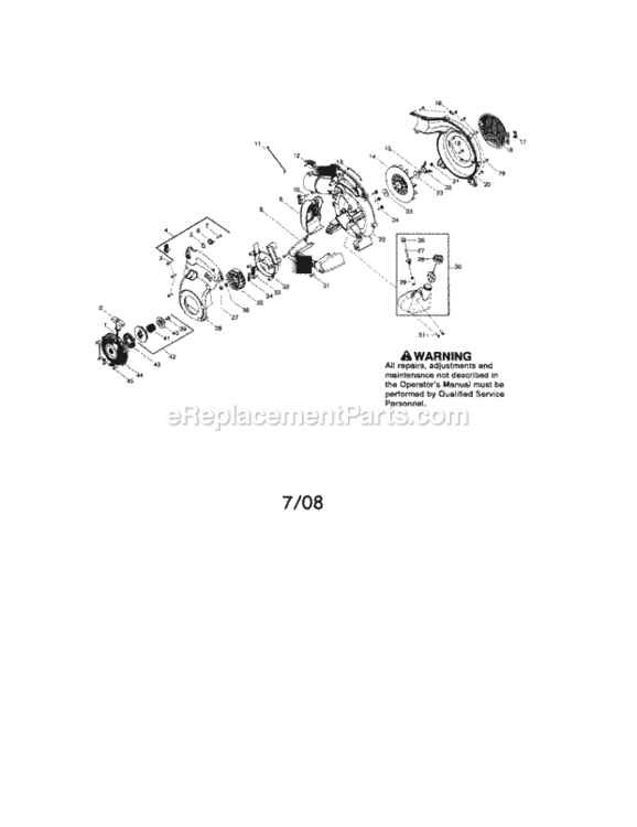 Page A Diagram and Parts List for 358794810  Craftsman Leaf Blower / Vacuum