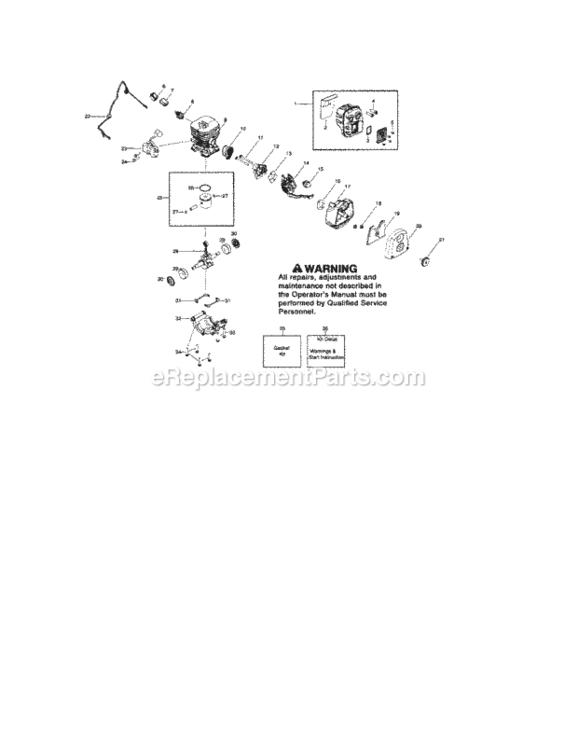 Page B Diagram and Parts List for 358794810  Craftsman Leaf Blower / Vacuum
