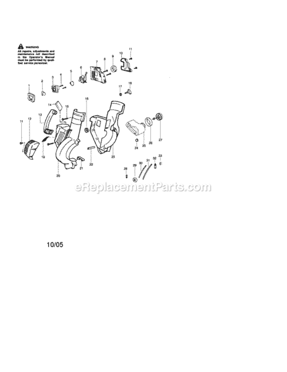 Page A Diagram and Parts List for 358794941  Craftsman Leaf Blower / Vacuum