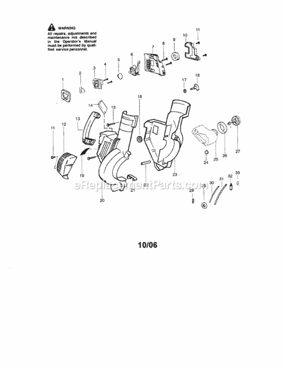 Page A Diagram and Parts List for 358794942  Craftsman Leaf Blower / Vacuum