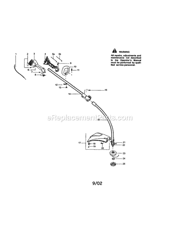 Page A Diagram and Parts List for 358795101  Craftsman Trimmer