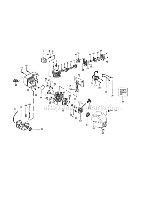 Page B Diagram and Parts List for 358795122  Craftsman Trimmer