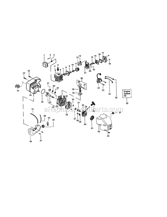 Page B Diagram and Parts List for 358795123  Craftsman Trimmer