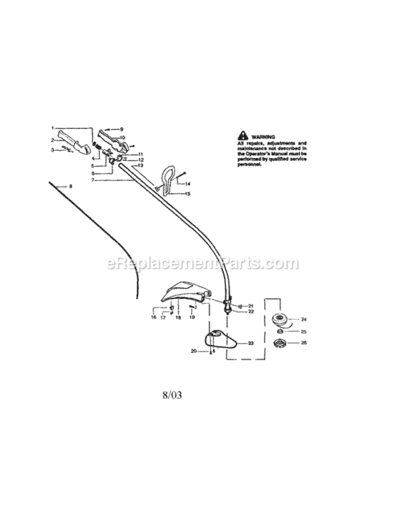 Page A Diagram and Parts List for 358795150  Craftsman Trimmer