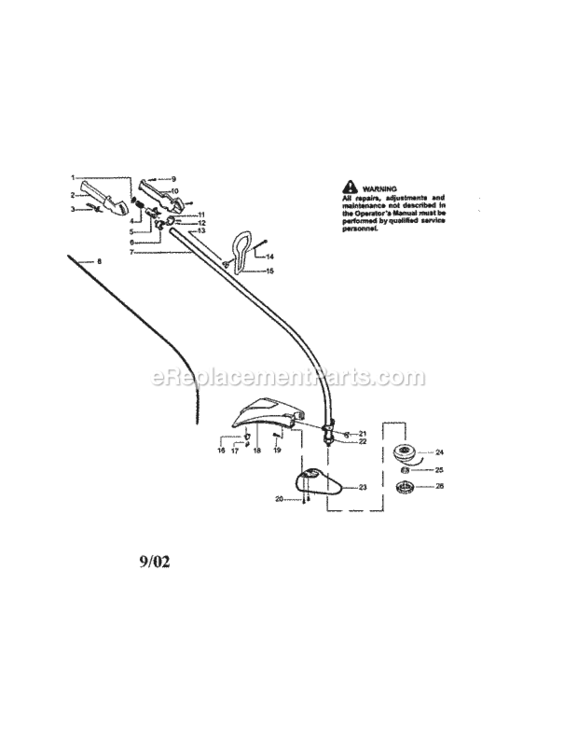 Page A Diagram and Parts List for 358795151  Craftsman Trimmer