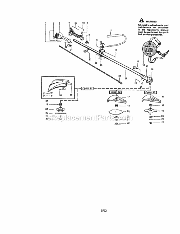 Page A Diagram and Parts List for 358795180  Craftsman Trimmer