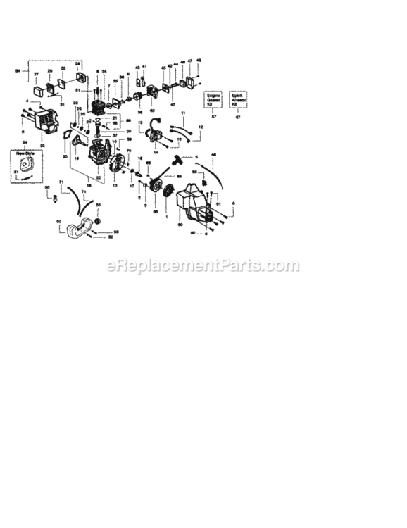 Page B Diagram and Parts List for 358795300  Craftsman Trimmer