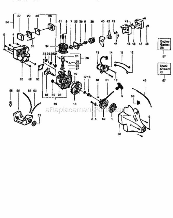 Page B Diagram and Parts List for 358795320  Craftsman Trimmer