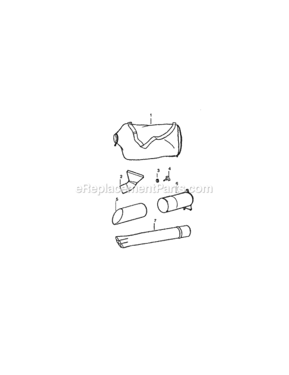 Page D Diagram and Parts List for 358795341  Craftsman Leaf Blower / Vacuum