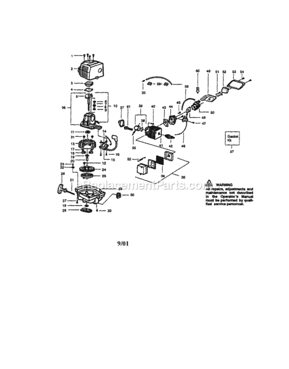 Page A Diagram and Parts List for 358795390  Craftsman Hedge Trimmer