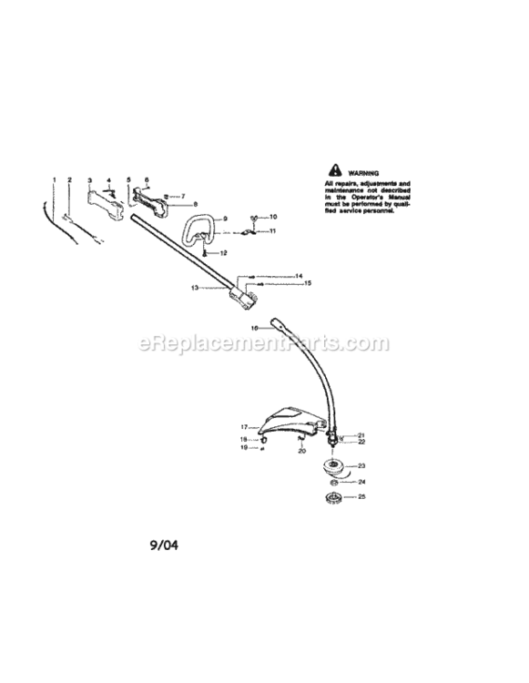 Page A Diagram and Parts List for 358795500  Craftsman Trimmer