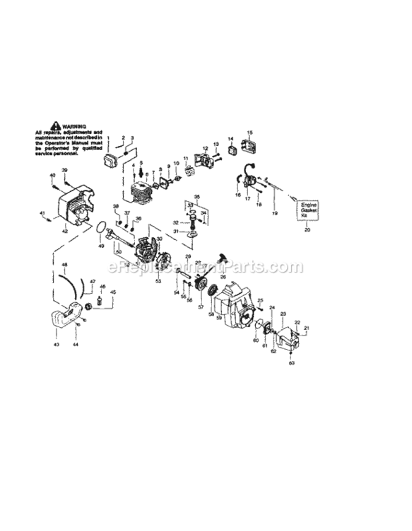 Page B Diagram and Parts List for 358795500  Craftsman Trimmer