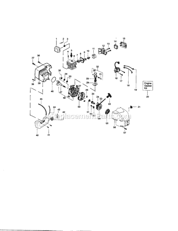 Page B Diagram and Parts List for 358795531  Craftsman Trimmer