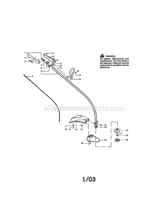 Page A Diagram and Parts List for 358795542  Craftsman Trimmer