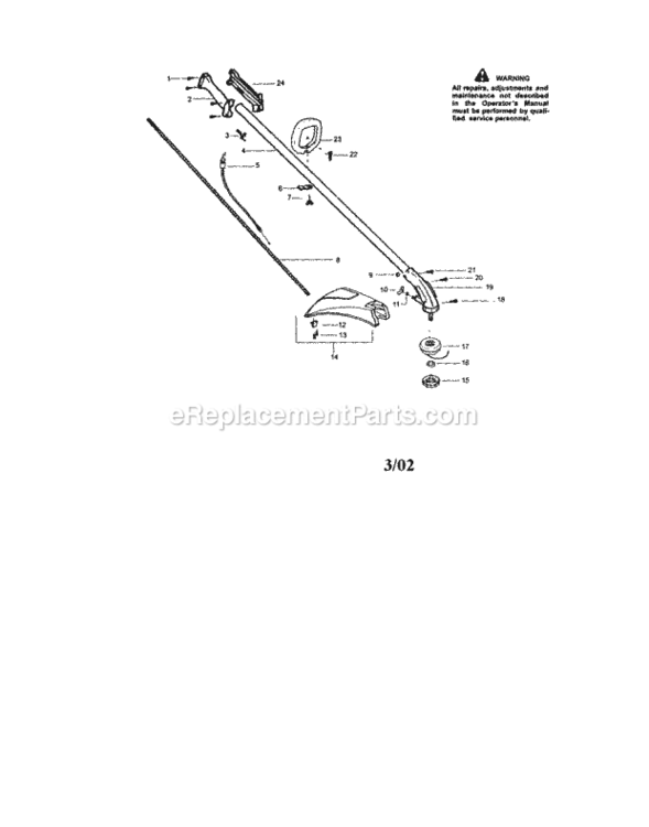 Page A Diagram and Parts List for 358795550  Craftsman Trimmer