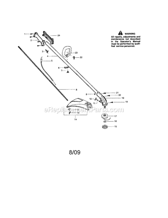 Page A Diagram and Parts List for 358795551  Craftsman Trimmer