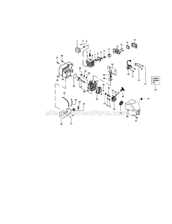 Page B Diagram and Parts List for 358795571  Craftsman Trimmer