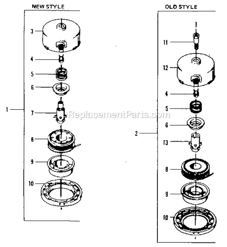 Cutting Head Diagram and Parts List for 358795580  Craftsman Trimmer