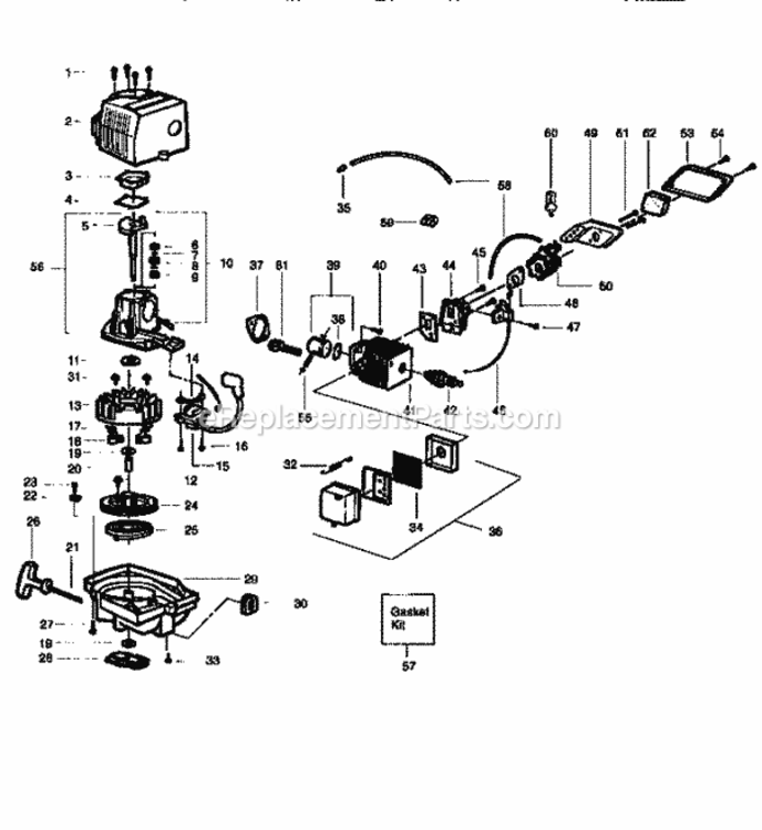 Page A Diagram and Parts List for 358795631  Craftsman Hedge Trimmer