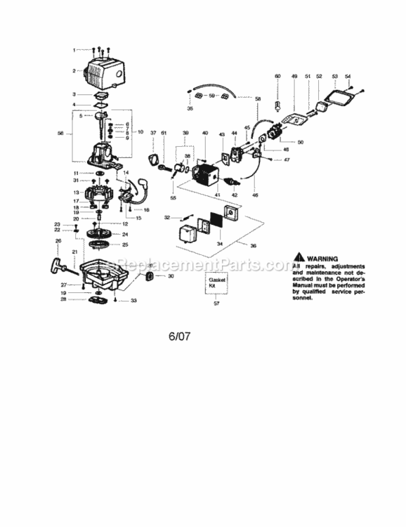 Page C Diagram and Parts List for 358795631  Craftsman Hedge Trimmer