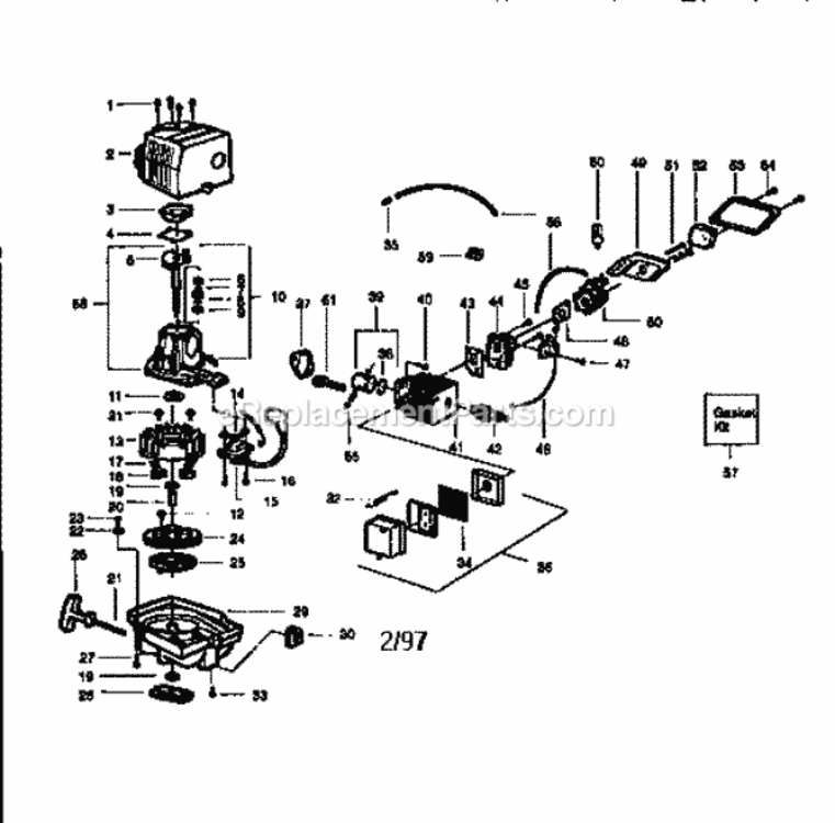 Page A Diagram and Parts List for 358795640  Craftsman Hedge Trimmer