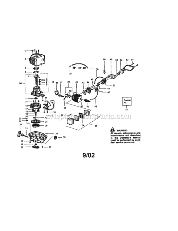 Page A Diagram and Parts List for 358795660  Craftsman Hedge Trimmer