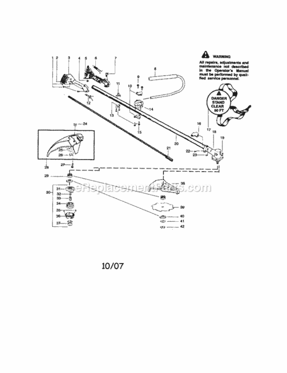 Page A Diagram and Parts List for 358795810  Craftsman Trimmer