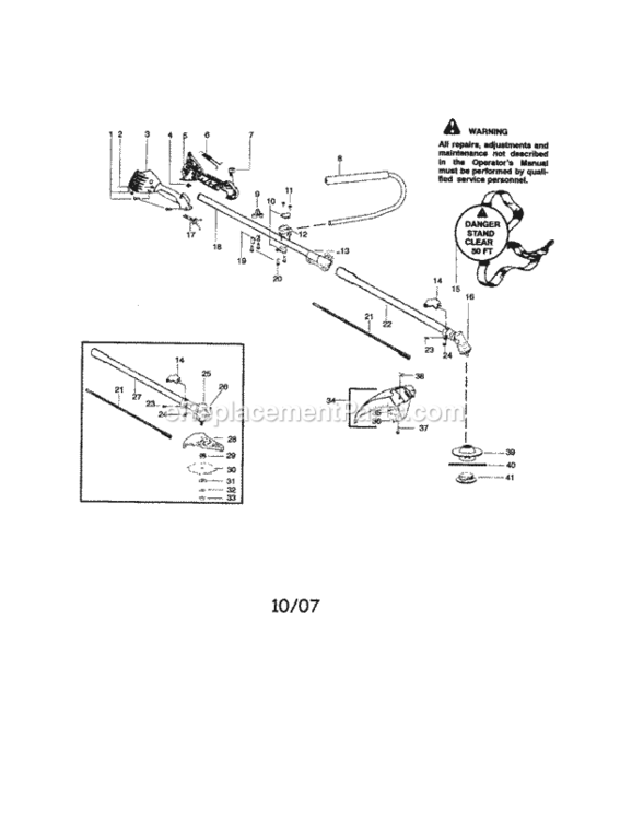Page A Diagram and Parts List for 358795821  Craftsman Trimmer