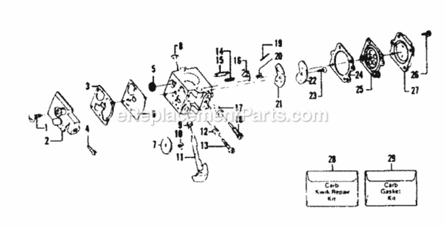 Page C Diagram and Parts List for 358796110  Craftsman Trimmer