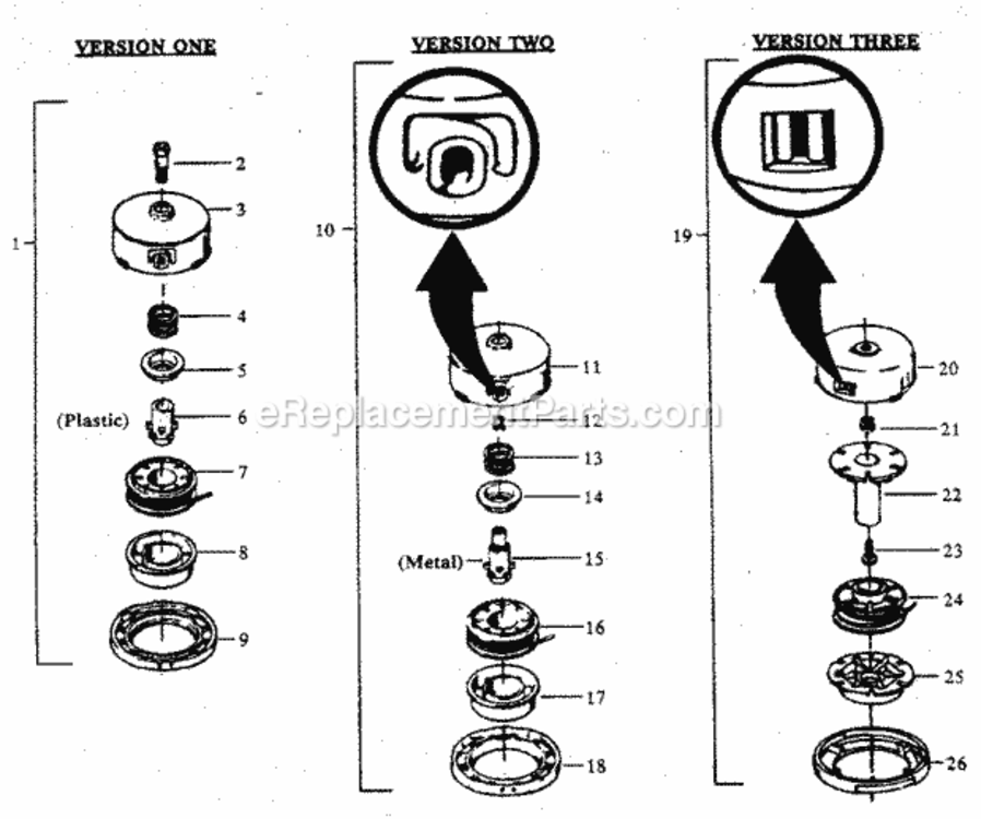 Page D Diagram and Parts List for 358796120  Craftsman Trimmer