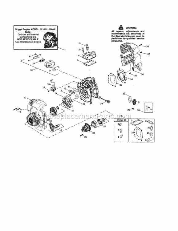 Page B Diagram and Parts List for 358796160  Craftsman Trimmer