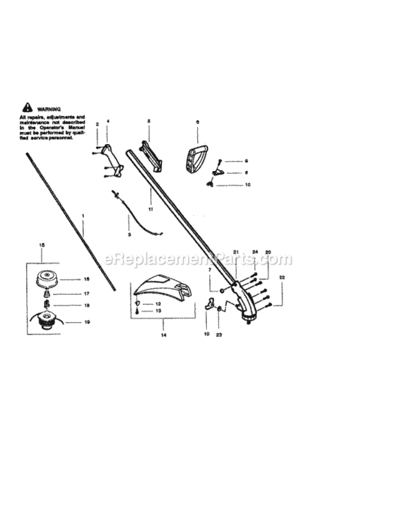 Page C Diagram and Parts List for 358796260  Craftsman Trimmer