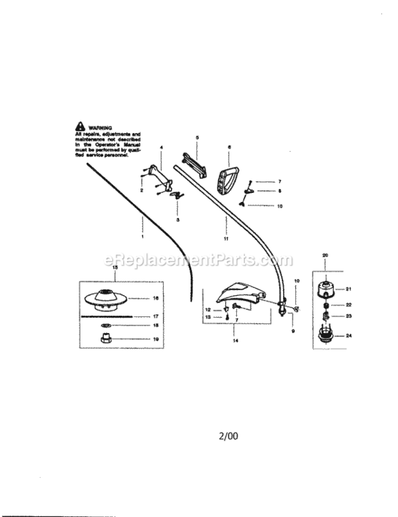 Page A Diagram and Parts List for 358796290  Craftsman Trimmer