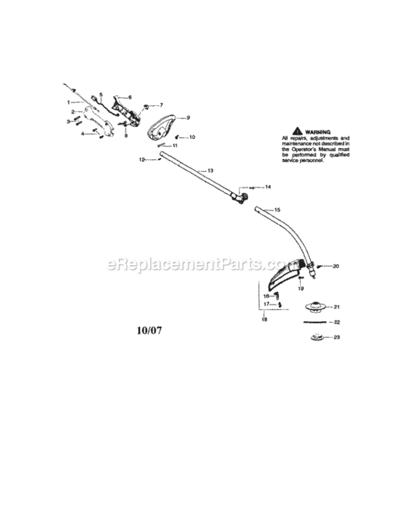 Page A Diagram and Parts List for 358796600  Craftsman Trimmer