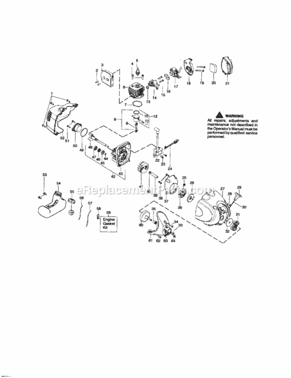 Page B Diagram and Parts List for 358796600  Craftsman Trimmer