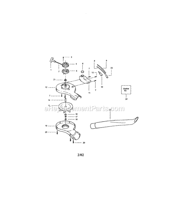Page A Diagram and Parts List for 358797010  Craftsman Leaf Blower / Vacuum